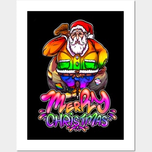 Merry Christmas Pride Santa Posters and Art